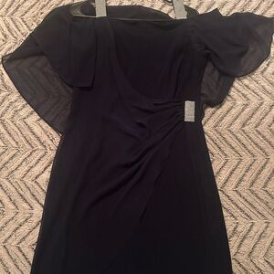 MSK Elegant Black Dress with Silver Details